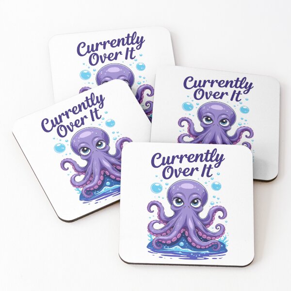 Item preview, Grumpy Octopus - Currently Over It designed and sold by BaisaStudio.