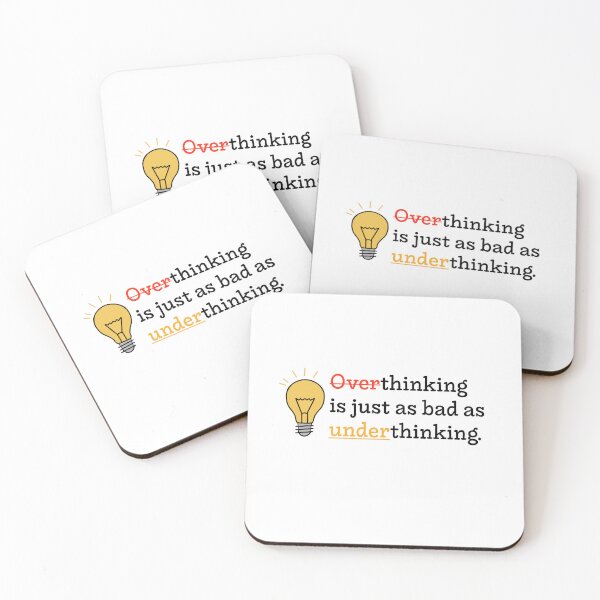 Item preview, Overthinking vs. Overcoming - Motivational Sticker designed and sold by Nouveaupattern.