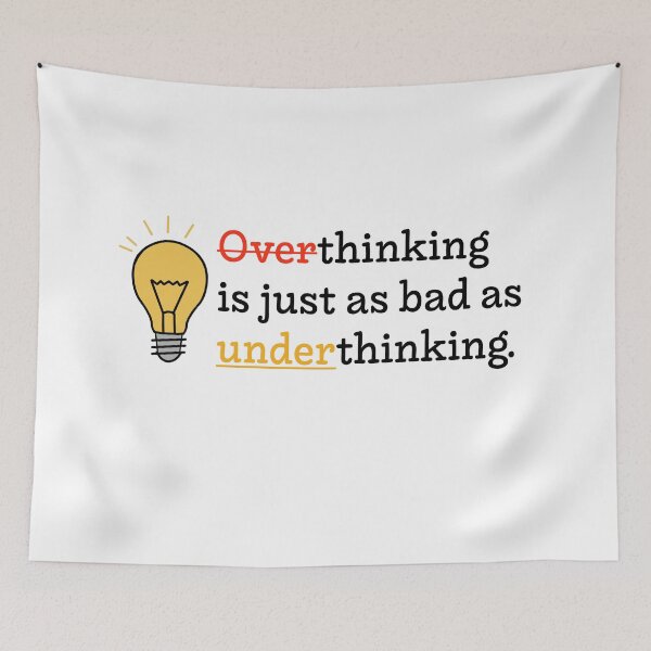 Item preview, Overthinking vs. Overcoming - Motivational Sticker designed and sold by Nouveaupattern.
