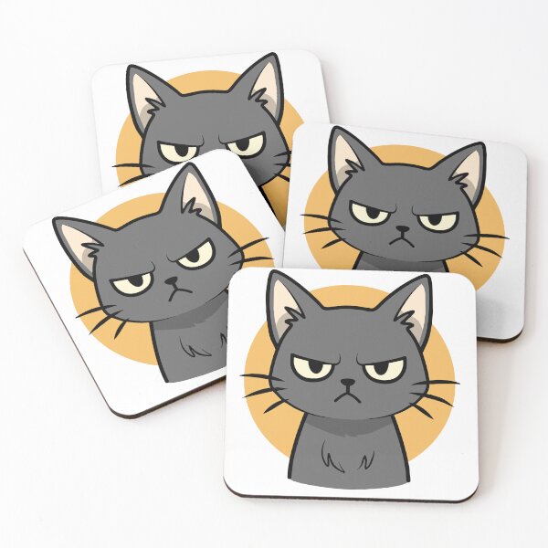 Item preview, Cute but Grumpy Cat Illustration designed and sold by imaginariun.