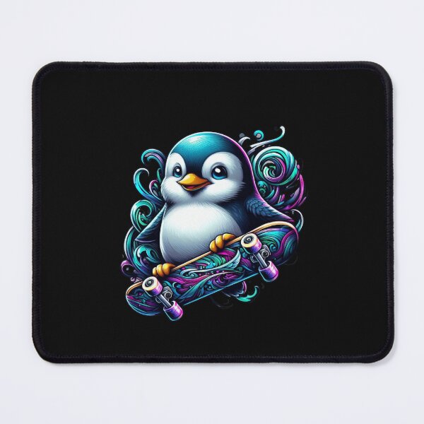 Item preview, RAD Penguin on Skateboard Dreamy Fantasy Style Graphic Design designed and sold by GEM STYLE.