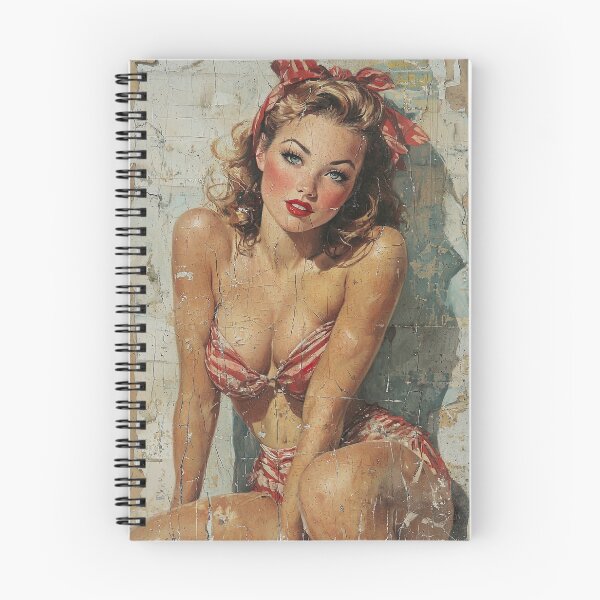 Item preview, Seductive pin-up girl on distressed old wall designed and sold by Piotrek0001.
