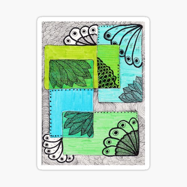 Item preview, Peacock’s Day Off - Hand Drawn Doodle designed and sold by ColorWander.