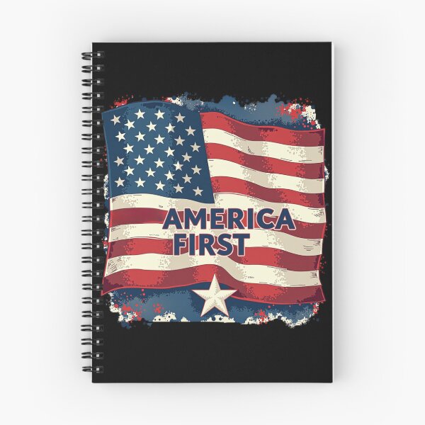 Item preview, "America First" - Patriotic Flag designed and sold by MySheetMusicArt.