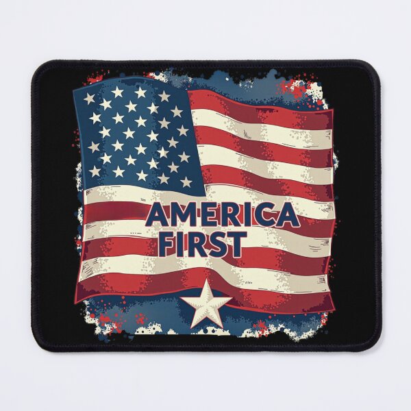 Item preview, "America First" - Patriotic Flag designed and sold by MySheetMusicArt.