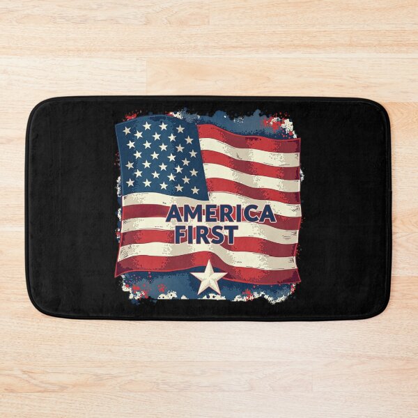 Item preview, "America First" - Patriotic Flag designed and sold by MySheetMusicArt.
