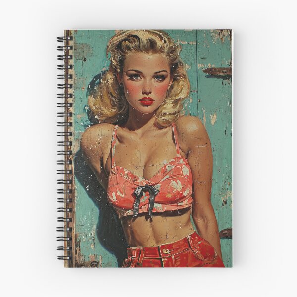 Item preview, Pin-up woman posing on cracked wall surface designed and sold by Piotrek0001.
