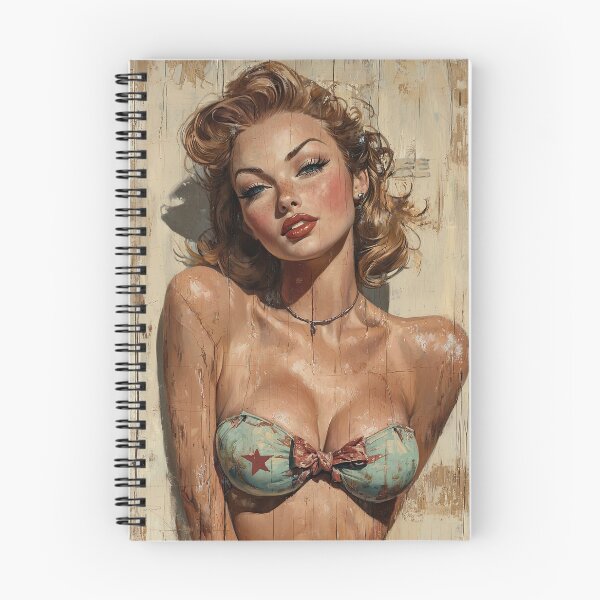 Item preview, Seductive retro model with curled blonde hair designed and sold by Piotrek0001.