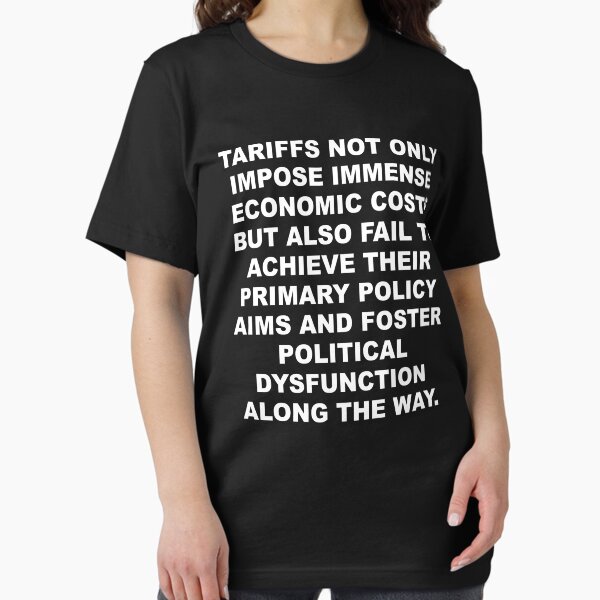 Aperçu de l'œuvre Les tarifs douaniers imposent non seulement des coûts économiques immenses, mais ne parviennent pas non plus à atteindre leurs principaux objectifs politiques et favorisent le dysfonctionnement politique en cours de route. créée et vendue par House Sparrow.