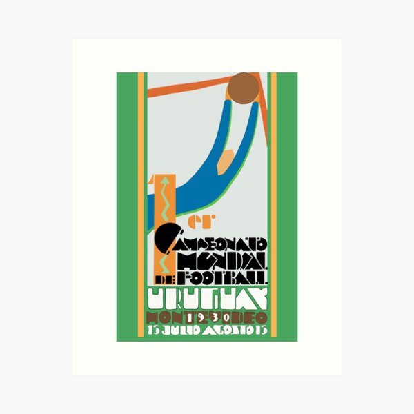 Vista previa del artículo con la obra «Cartel de la Copa Mundial de Fútbol 1930», diseñado y vendido por ValentinaHramov.