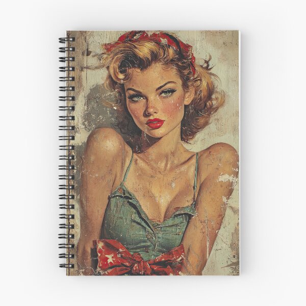 Item preview, Summer pin-up scene with distressed vintage textures designed and sold by Piotrek0001.