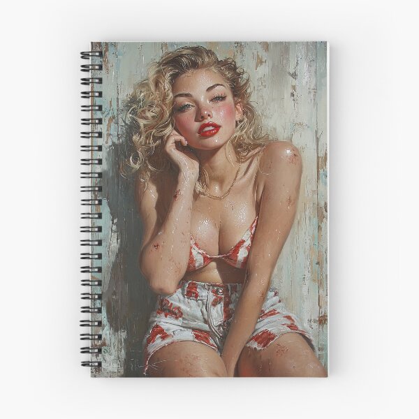 Item preview, Alluring woman in retro swimsuit with bold makeup designed and sold by Piotrek0001.