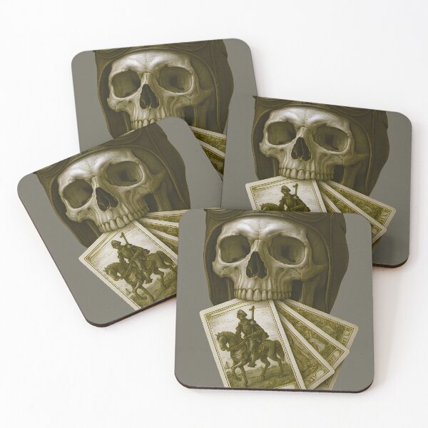 Artikelvorschau, Aviator Skull Tarot in Sepiatönen. Okkultes Retro. entworfen und verkauft von Shoot-The-Moon.