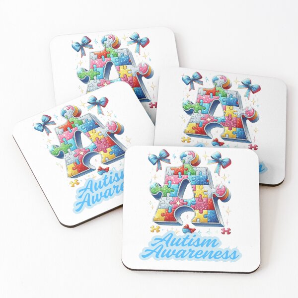 Item preview, Puzzle A for Autism Awareness, Support Neurodiversity, Coquette Bows, Inclusion shirt, We wear Blue, Special Education designed and sold by Ceevie Design.