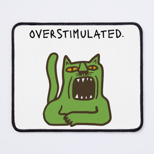 Item preview, Overstimulated cat designed and sold by silver-hippie.