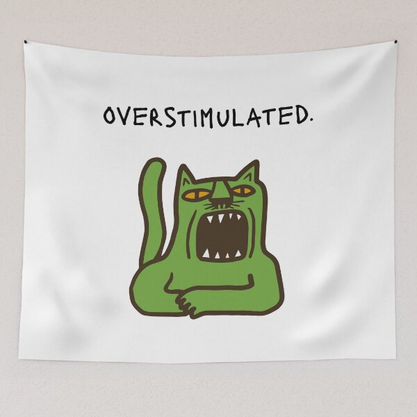Item preview, Overstimulated cat designed and sold by silver-hippie.