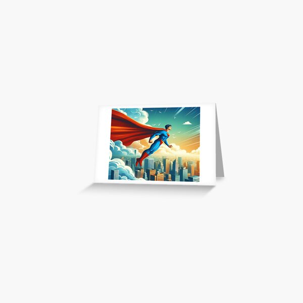 Item preview, Man Flying  and Epic Superhero Artwork designed and sold by ForzaNapole.