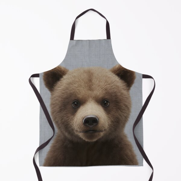 Item preview, Baby Brown Bear on Grasscloth Fabric – Cute Jungle Cub designed and sold by svarupa.