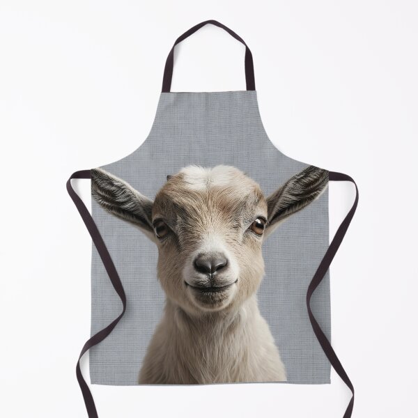 Item preview, Baby Goat on Grasscloth Fabric – Cute Jungle Cub designed and sold by svarupa.