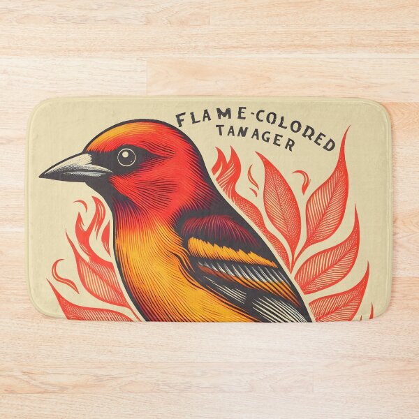 Item preview, Flame-colored Tanager 2 designed and sold by theAVIARY7.