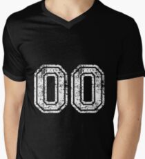 Sport Team Jersey 00 T Shirt Football Soccer Baseball Hockey Double Basketball Double Zero Men's V-Neck T-Shirt