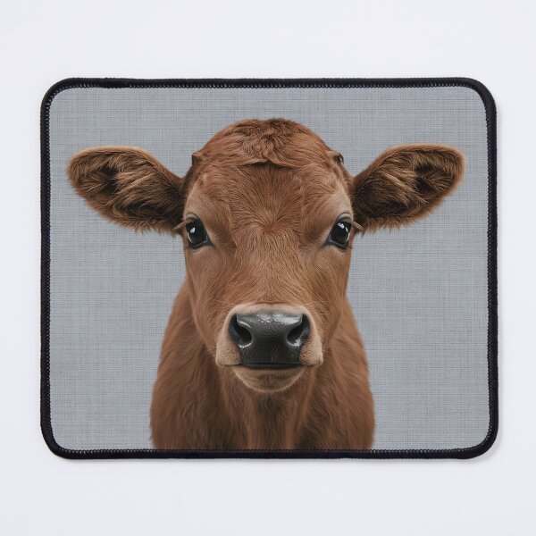 Item preview, Baby Brown Cow on Grasscloth Fabric – Cute Jungle Cub designed and sold by svarupa.