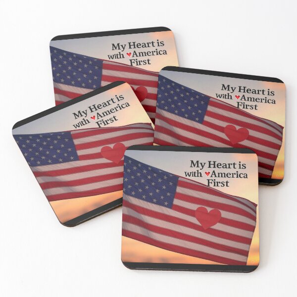 Item preview, "My Heart is with America First" - Patriotic Love designed and sold by MySheetMusicArt.