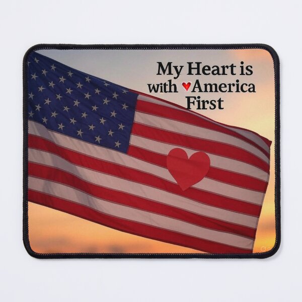 Item preview, "My Heart is with America First" - Patriotic Love designed and sold by MySheetMusicArt.