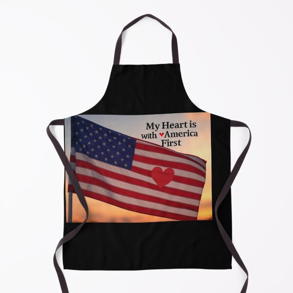 Item preview, "My Heart is with America First" - Patriotic Love designed and sold by MySheetMusicArt.