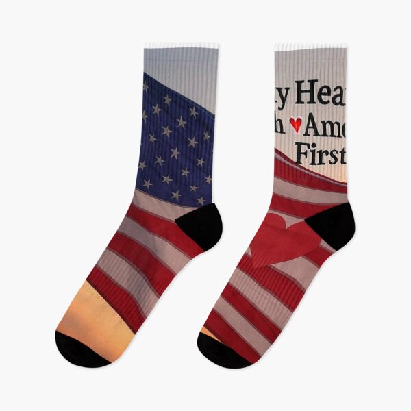 Item preview, "My Heart is with America First" - Patriotic Love designed and sold by MySheetMusicArt.