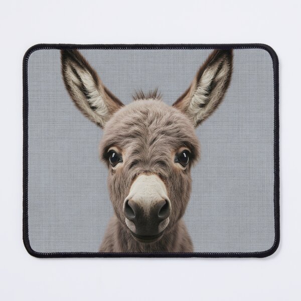 Item preview, Baby Donkey on Grasscloth Fabric – Cute Jungle Cub designed and sold by svarupa.