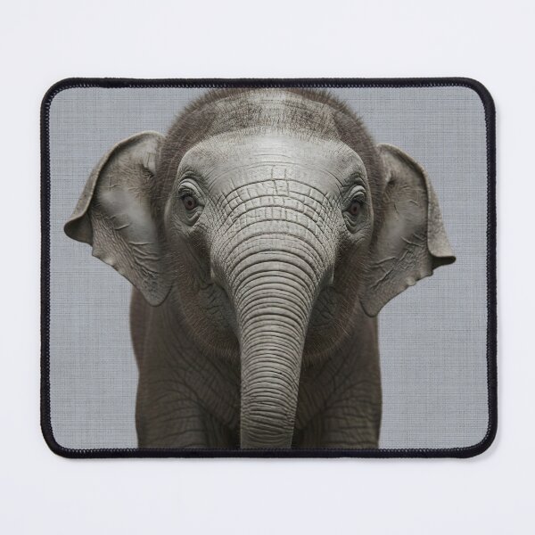 Item preview, Baby Elephant on Grasscloth Fabric – Cute Jungle Cub designed and sold by svarupa.