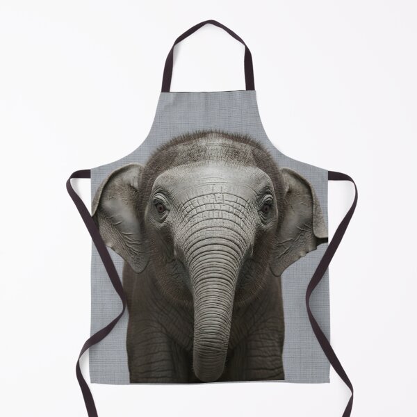 Item preview, Baby Elephant on Grasscloth Fabric – Cute Jungle Cub designed and sold by svarupa.