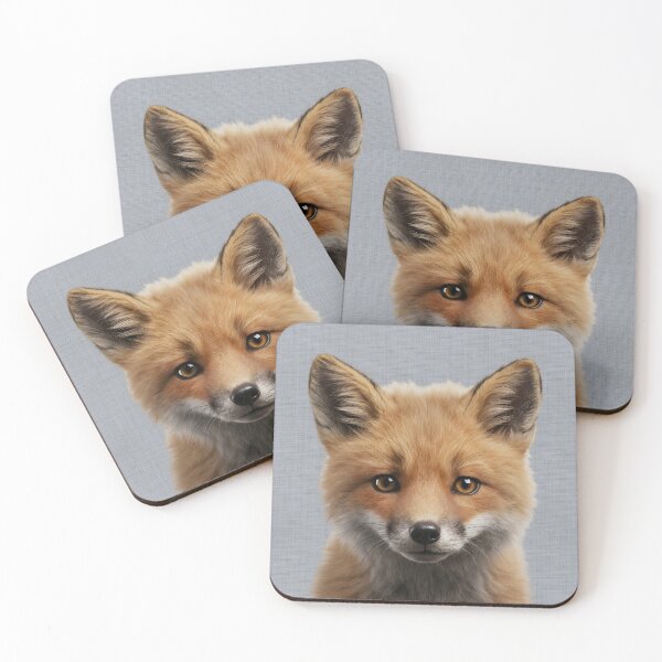 Item preview, Baby Fox on Grasscloth Fabric – Cute Jungle Cub designed and sold by svarupa.