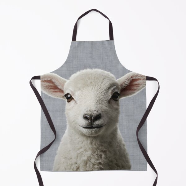 Item preview, Baby Sheep on Grasscloth Fabric – Cute Jungle Cub designed and sold by svarupa.