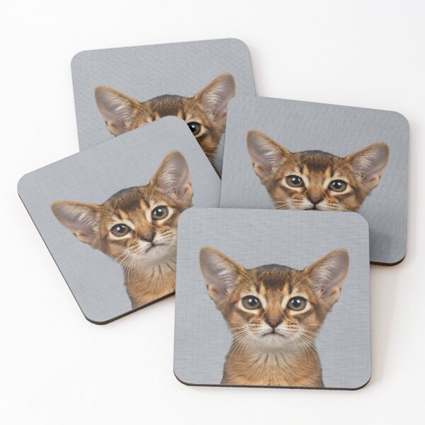 Item preview, Baby Abyssinian Cat on Grasscloth Fabric – Cute Jungle Cub designed and sold by svarupa.