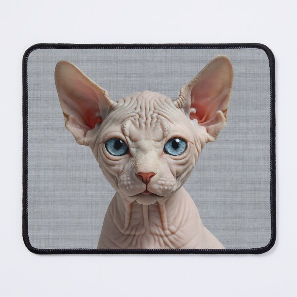 Item preview, Baby Sphynx Cat on Grasscloth Fabric – Cute Jungle Cub designed and sold by svarupa.
