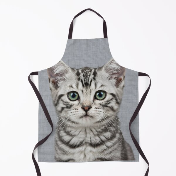 Item preview, Baby American Shorthair Cat on Grasscloth Fabric – Cute Jungle Cub designed and sold by svarupa.