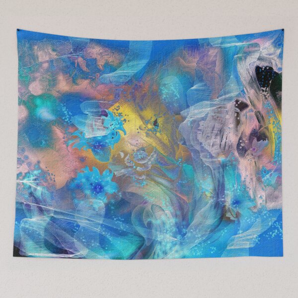 Item preview, Pattern Botanical Yellow-Aqua designed and sold by runati.
