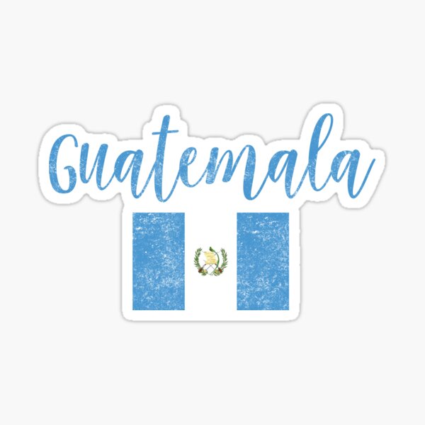 Estilo de escritura vintage de la bandera de Guatemala Pegatina
