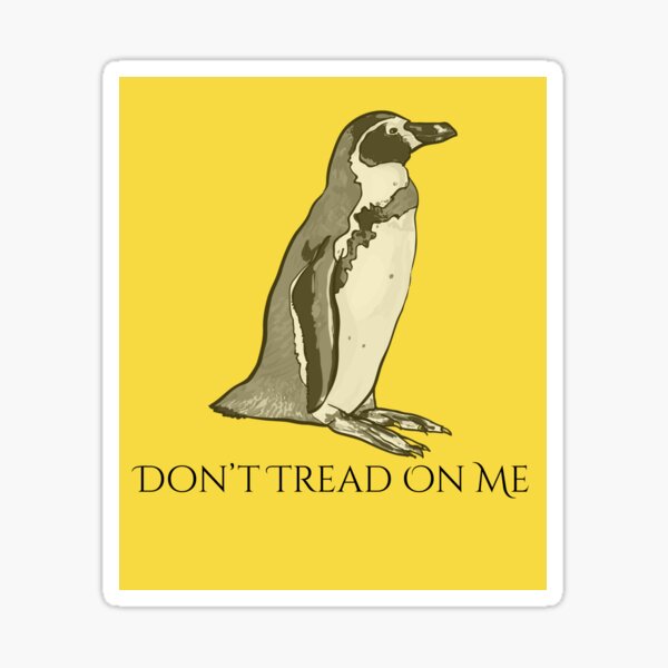 Artikel-Vorschau von Treten Sie nicht auf mich Pinguin Sarkastisches politisches Design, designt und verkauft von EarthArtDesigns.