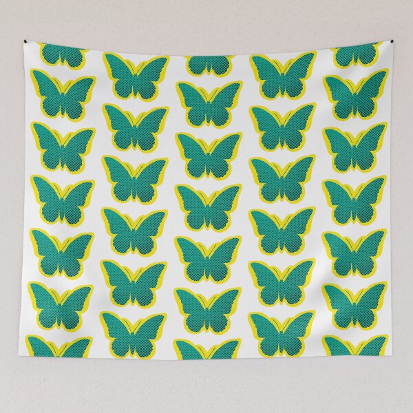 Item preview, green polka dot retro butterfly designed and sold by My-Red-Designs.