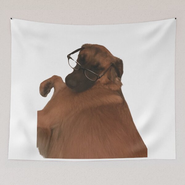 Item preview, smart dog with glasses designed and sold by chickflickcomfort.