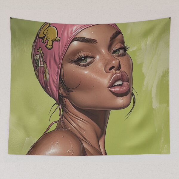 Item preview, Swimcap Lowbrow woman designed and sold by obstinator.