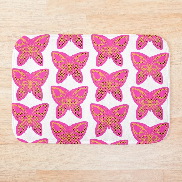 Aperçu de l'œuvre Papillon rétro à pois orange des années 90 créée et vendue par My-Red-Designs.