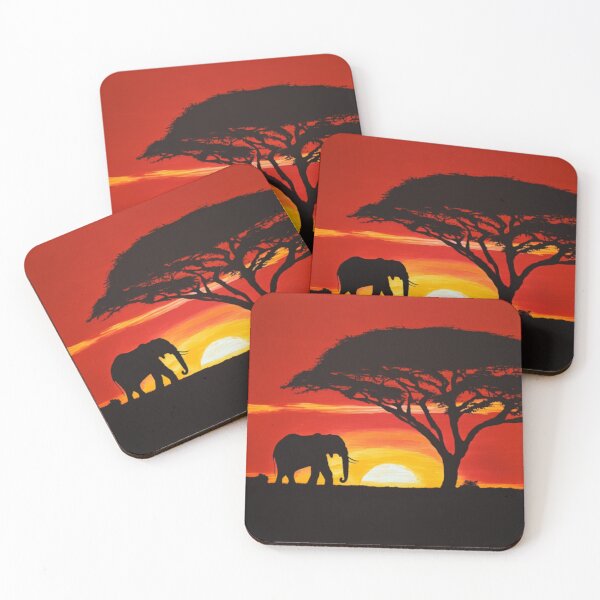 Item preview, African Sunset, Elephant, Africa, African Art, African Decor, Black Art, Frameable Art, Oil Painting Style, Gift, Africa Gift, AI Art, Wall Art designed and sold by GSizzle1.