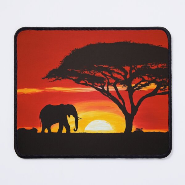 Item preview, African Sunset, Elephant, Africa, African Art, African Decor, Black Art, Frameable Art, Oil Painting Style, Gift, Africa Gift, AI Art, Wall Art designed and sold by GSizzle1.