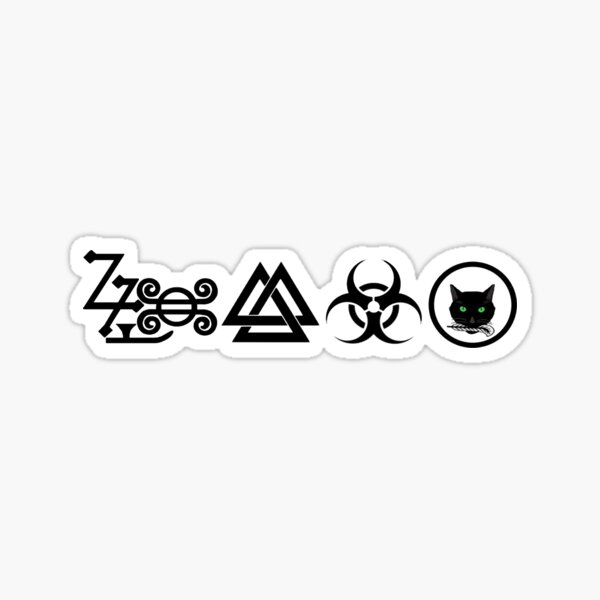 Item preview, Four old symbols led by metal  designed and sold by VWscout2.