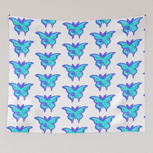 Aperçu de l'œuvre Papillon rétro Bleu Sarcelle Amour créée et vendue par My-Red-Designs.