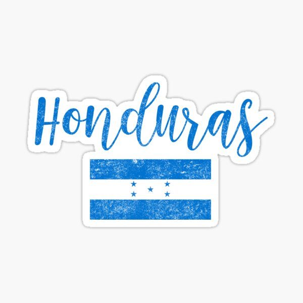 Estilo de escritura de la vendimia de la bandera de Honduras Pegatina